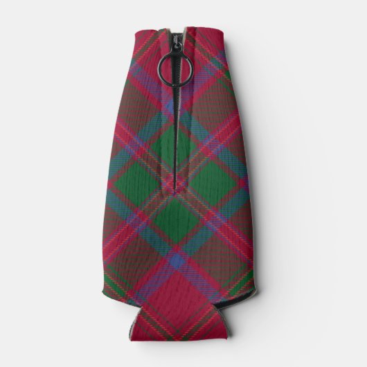 Clan MacDougall Wappen über Tartan Flaschenkühler (Rückseite)