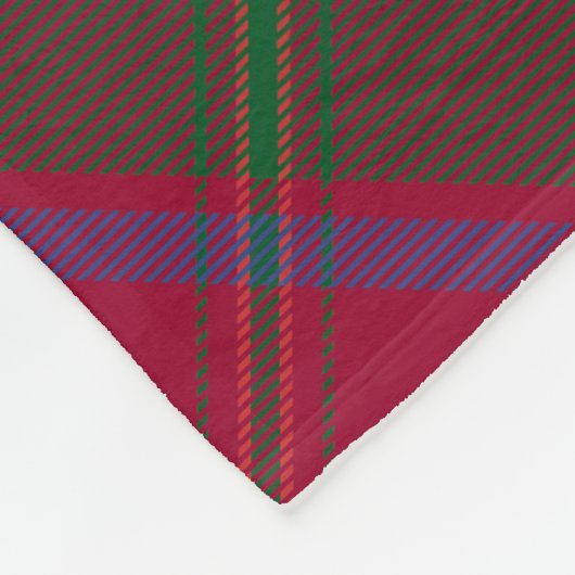 Clan MacDougall Wappen über Tartan Fleecedecke (Ecke)