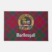 Clan MacDougall Wappen über Tartan Fußmatte (Vorderseite)