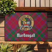Clan MacDougall Wappen über Tartan Fußmatte