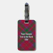Clan MacDougall Wappen über Tartan Gepäckanhänger (Rückseite vertikal)