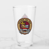 Clan MacDougall Wappen über Tartan Glas (Vorderseite)