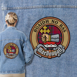 Clan MacDougall Wappen über Tartan Jeansjacke