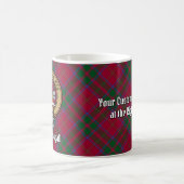 Clan MacDougall Wappen über Tartan Kaffeetasse (Mittel)