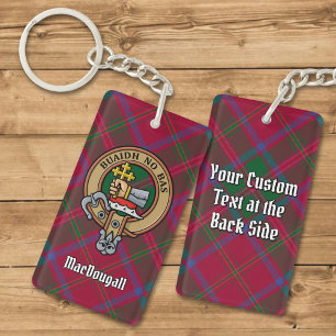 Clan MacDougall Wappen über Tartan Schlüsselanhänger
