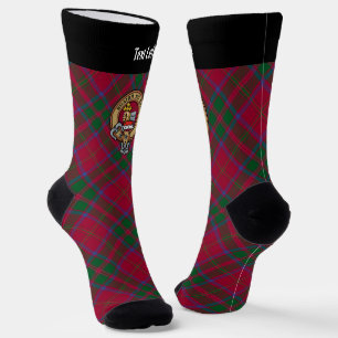 Clan MacDougall Wappen über Tartan Socken