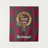 Clan MacDougall Wappen über Tartan Wandteppich (Vorderseite)