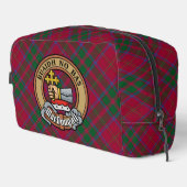 Clan MacDougall-Wappen über Tartan Waschbeutel (Rechte Ecke)