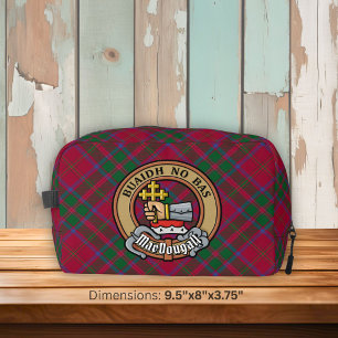 Clan MacDougall-Wappen über Tartan Waschbeutel