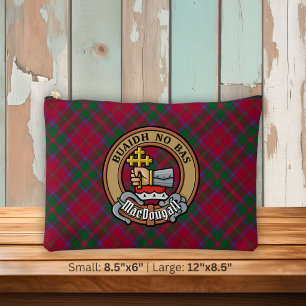 Clan MacDougall-Wappen über Tartan Zubehörtasche