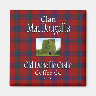 Clan MacDougalls alter Dunollie Schloss-Kaffee Co. Magnet