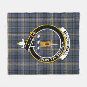Clan MacDowall Light Tartan Kariert Fleecedecke (Vorderseite (Horizontal))