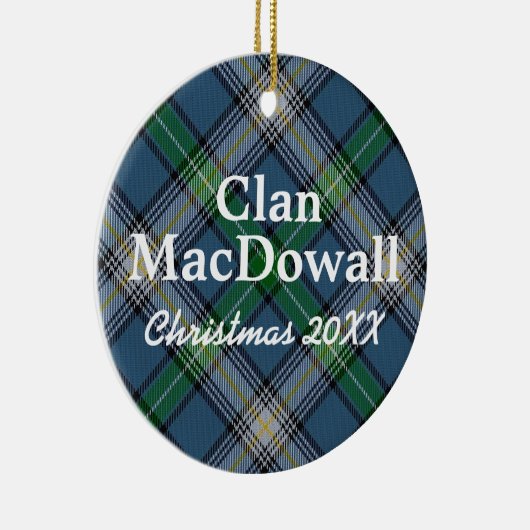 Clan MacDowall Scottish Tartan Keramik Ornament (Rechts)