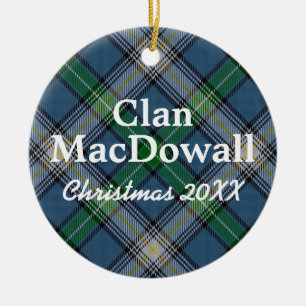 Clan MacDowall Scottish Tartan Keramik Ornament
