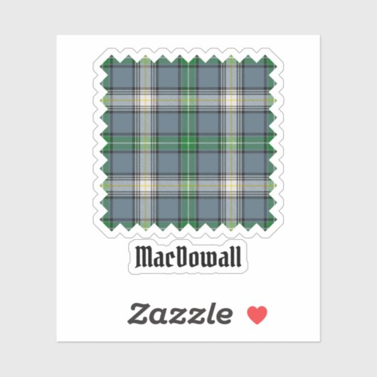 Clan MacDowall Tartan Aufkleber (Blatt)