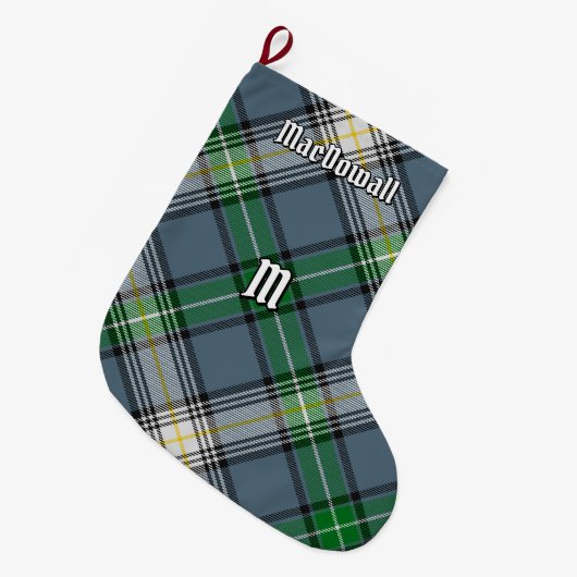 Clan MacDowall Tartan Großer Weihnachtsstrumpf (Vorderansicht (hängend))