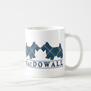 Clan MacDowall Tartan Schottische Scottie Hunde Kaffeetasse