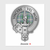 Clan MacDowall Wappen & Tartan Aufkleber (Blatt)
