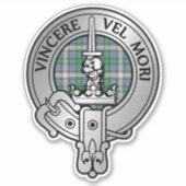 Clan MacDowall Wappen & Tartan Aufkleber (Vorderseite)