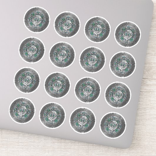 Clan MacDowall Wappen & Tartan Knot Aufkleber (Detail)