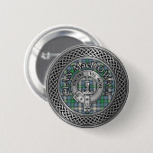 Clan MacDowall Wappen & Tartan Knot Button (Vorne & Hinten)