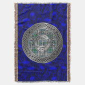 Clan MacDowall Wappen & Tartan Knot Decke (Vorderseite Vertikal)