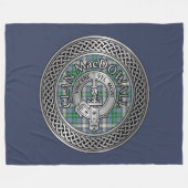 Clan MacDowall Wappen & Tartan Knot Fleecedecke (Vorderseite (Horizontal))