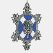 Clan MacDowall Wappen & Tartan Schneeflocken Zinn-Ornament (Links)