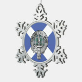 Clan MacDowall Wappen & Tartan Schneeflocken Zinn-Ornament (Rechts)