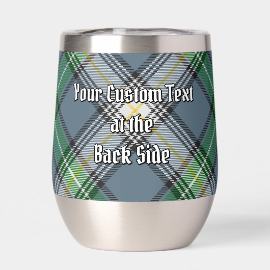 Clan MacDowall Wappen über Tartan (Rückseite)