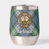 Clan MacDowall Wappen über Tartan (Vorderseite)