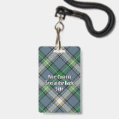 Clan MacDowall Wappen über Tartan Ausweis (Rückseite mit Lanyard)