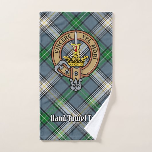 Clan MacDowall Wappen über Tartan Badhandtuch Set (Handtuch)