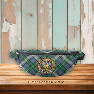 Clan MacDowall-Wappen über Tartan Bauchtasche