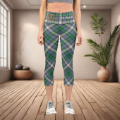 Clan MacDowall Wappen über Tartan Capri Leggings
