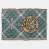 Clan MacDowall-Wappen über Tartan Decke (Vorderseite)