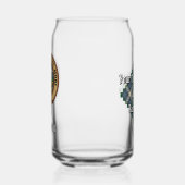 Clan MacDowall Wappen über Tartan Dosenglas (Links)