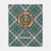 Clan MacDowall Wappen über Tartan Fleecedecke (Vorderseite)
