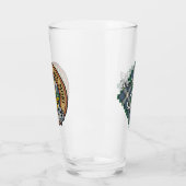 Clan MacDowall Wappen über Tartan Glas (Links)