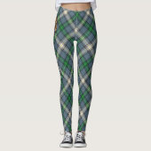 Clan MacDowall Wappen über Tartan Leggings (Vorderseite)