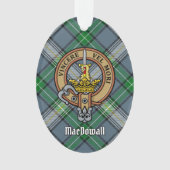Clan MacDowall Wappen über Tartan Ornament (Vorderseite)