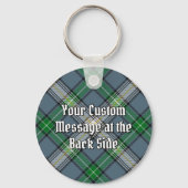 Clan MacDowall Wappen über Tartan Schlüsselanhänger (Rückseite)