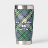 Clan MacDowall Wappen über Tartan Thermobecher (Rückseite)
