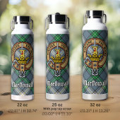 Clan MacDowall Wappen über Tartan Thermobecher