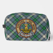 Clan MacDowall-Wappen über Tartan Waschbeutel (Vorderseite)