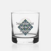 Clan MacDowall Wappen über Tartan Whiskyglas (Rückseite)