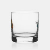 Clan MacDowall Wappen über Tartan Whiskyglas (Links)