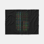 Clan Macduff Hunting Scottish Tartan Us Flag Kilt Fleecedecke (Vorderseite (Horizontal))