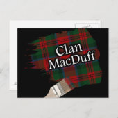 Clan MacDuff Scottish Tartan Paint Brush Postkarte (Vorne/Hinten)