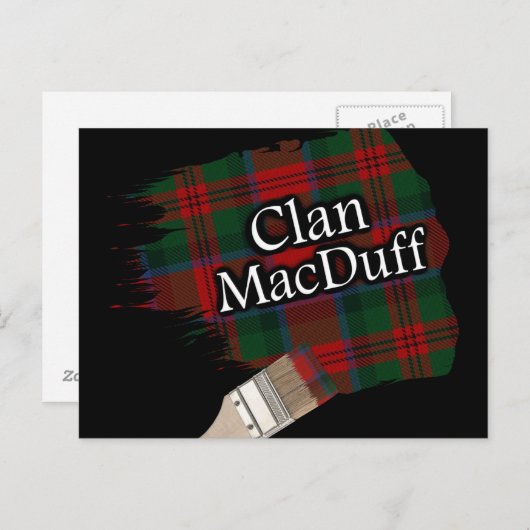 Clan MacDuff Scottish Tartan Paint Brush Postkarte (Vorne/Hinten)